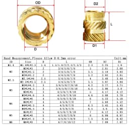 M2 M2.5 M3 M4 M5 M6 M8 M10 Brass Heat Insert Nut Double Twill Knurle Molding Injection Embedment Thread Hot Melt Nuts 3d Printer