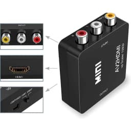 RCA To HDMI Converter with USB Cable 1080P AV To HDMI Adapter AV2HDMI AV/CVSB To HDMI-compatible AV To HDMI Switch HD-MI Adapter