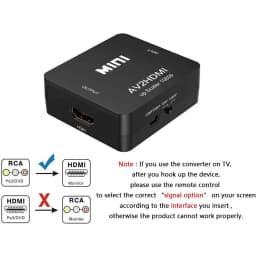 RCA To HDMI Converter with USB Cable 1080P AV To HDMI Adapter AV2HDMI AV/CVSB To HDMI-compatible AV To HDMI Switch HD-MI Adapter
