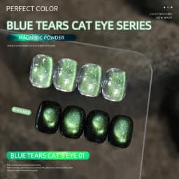 PERFECT COLOR Blue Tears Cat Eye Magnetic Gel Polish, 3g, UV LED Cure, Soak Off Gel Nail Polish, Blue Shimmer Effect