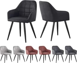 mcc direct 2x Faux Matte Suede Leather Dining Chairs Accent Chairs home & restaurants Adrian