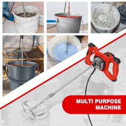 DayPlus 2600W Handheld Concrete Mixer Machine Paddle Mixer Adjustable 6 Speed Stirrer Electric Mix Stirring Tool M14 Mixing Rod