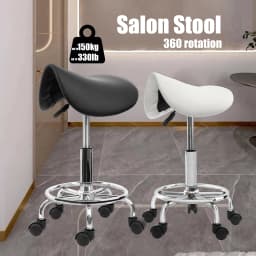 Beauty Salon Saddle Chair Barber Lifting Rotating Chair 360° Rotation Massage Tattoo Facial Spa Office Adjustable Lift Stools