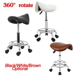 Beauty Salon Saddle Chair Barber Lifting Rotating Chair 360° Rotation Massage Tattoo Facial Spa Office Adjustable Lift Stools