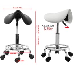Beauty Salon Saddle Chair Barber Lifting Rotating Chair 360° Rotation Massage Tattoo Facial Spa Office Adjustable Lift Stools