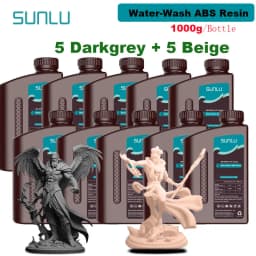 SUNLU 10KG Water Washable / Water Washable ABS Resin 1000G/Bottle 405nm Rapid UV-Curing Photopolymer Resin For LCD 3D Print