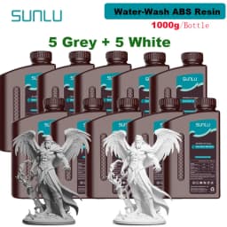 SUNLU 10KG Water Washable / Water Washable ABS Resin 1000G/Bottle 405nm Rapid UV-Curing Photopolymer Resin For LCD 3D Print