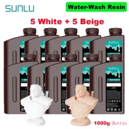 SUNLU 10KG Water Washable / Water Washable ABS Resin 1000G/Bottle 405nm Rapid UV-Curing Photopolymer Resin For LCD 3D Print