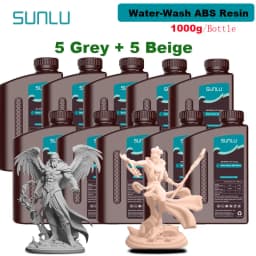 SUNLU 10KG Water Washable / Water Washable ABS Resin 1000G/Bottle 405nm Rapid UV-Curing Photopolymer Resin For LCD 3D Print