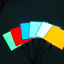 EL Panel Backlight Led Glowing Panel 5*5cm 10*10cm LED Electroluminescent El Backlight With DC12V Inverter 5V USB 3V Battery
