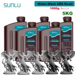 SUNLU 5KG Water Washable ABS Resin 1000G/Bottle 405nm Rapid UV-Curing Photopolymer Resin For LCD 3D Print