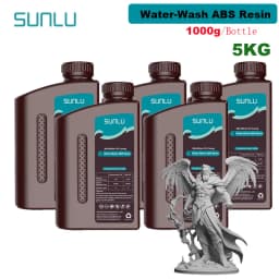 SUNLU 5KG Water Washable ABS Resin 1000G/Bottle 405nm Rapid UV-Curing Photopolymer Resin For LCD 3D Print