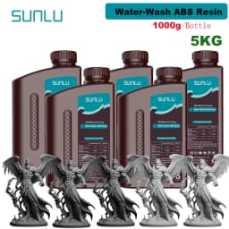 SUNLU 5KG Water Washable ABS Resin 1000G/Bottle 405nm Rapid UV-Curing Photopolymer Resin For LCD 3D Print