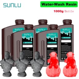 SUNLU 5KG Water Washable ABS Resin 1000G/Bottle 405nm Rapid UV-Curing Photopolymer Resin For LCD 3D Print