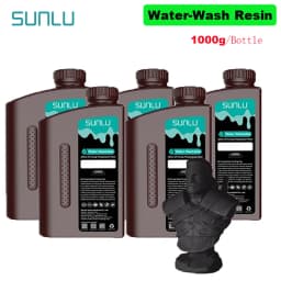 SUNLU 5KG Water Washable ABS Resin 1000G/Bottle 405nm Rapid UV-Curing Photopolymer Resin For LCD 3D Print