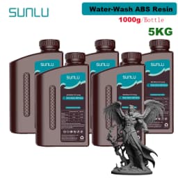 SUNLU 5KG Water Washable ABS Resin 1000G/Bottle 405nm Rapid UV-Curing Photopolymer Resin For LCD 3D Print