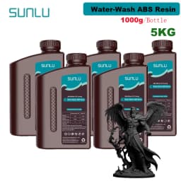 SUNLU 5KG Water Washable ABS Resin 1000G/Bottle 405nm Rapid UV-Curing Photopolymer Resin For LCD 3D Print