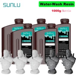 SUNLU 5KG Water Washable ABS Resin 1000G/Bottle 405nm Rapid UV-Curing Photopolymer Resin For LCD 3D Print
