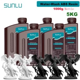 SUNLU 5KG Water Washable ABS Resin 1000G/Bottle 405nm Rapid UV-Curing Photopolymer Resin For LCD 3D Print