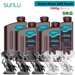 SUNLU 5KG Water Washable ABS Resin 1000G/Bottle 405nm Rapid UV-Curing Photopolymer Resin For LCD 3D Print