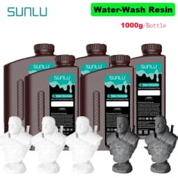 SUNLU 5KG Water Washable ABS Resin 1000G/Bottle 405nm Rapid UV-Curing Photopolymer Resin For LCD 3D Print
