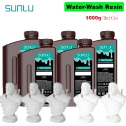 SUNLU 5KG Water Washable ABS Resin 1000G/Bottle 405nm Rapid UV-Curing Photopolymer Resin For LCD 3D Print