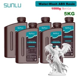 SUNLU 5KG Water Washable ABS Resin 1000G/Bottle 405nm Rapid UV-Curing Photopolymer Resin For LCD 3D Print