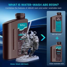 SUNLU 5KG Water Washable ABS Resin 1000G/Bottle 405nm Rapid UV-Curing Photopolymer Resin For LCD 3D Print