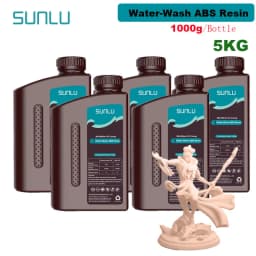 SUNLU 5KG Water Washable ABS Resin 1000G/Bottle 405nm Rapid UV-Curing Photopolymer Resin For LCD 3D Print