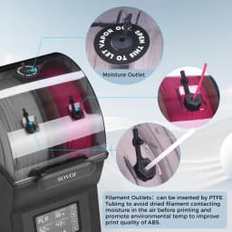 Sovol Filament Dryer SH02 Dry Box Filament Sealed Storage Box 3D Printer Spool Holder with PTC Heater Filament Dehydrator