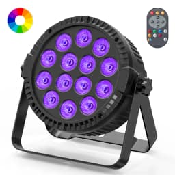 4Pcs 4 in 1 RGBW 14 LEDs 80W Par Light DMX512 Master-Slave Sound Activated with Remote Control DJ Party Stage Effect Lighting