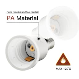 2pcs E14 to E27 Lamp Socket Adapter Socket Converter Holder Small Screw to Large Screw Convertor Lamp Base Adaptor Base Adaptor