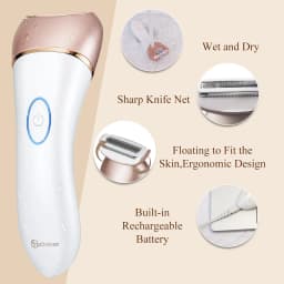 Hatteker Smart Washable Electric Hair Remover for Women Digital Display Two-in-One Multi-functional Hair Removal Device