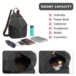 Kono Women's Anti-Theft Backpack - Vintage Canvas Rucksack, Large Capacity Daypack for Work/School/Travel