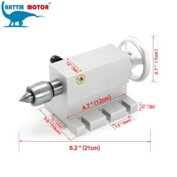 【EU】4th Rotary axis Gapless Harmonic Reducer Gearbox 3 jaw K11-100mm 50:1 100:1 Dividing Head&Tailstock for CNC ROUTER MACHINE