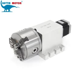 【EU】4th Rotary axis Gapless Harmonic Reducer Gearbox 3 jaw K11-100mm 50:1 100:1 Dividing Head&Tailstock for CNC ROUTER MACHINE