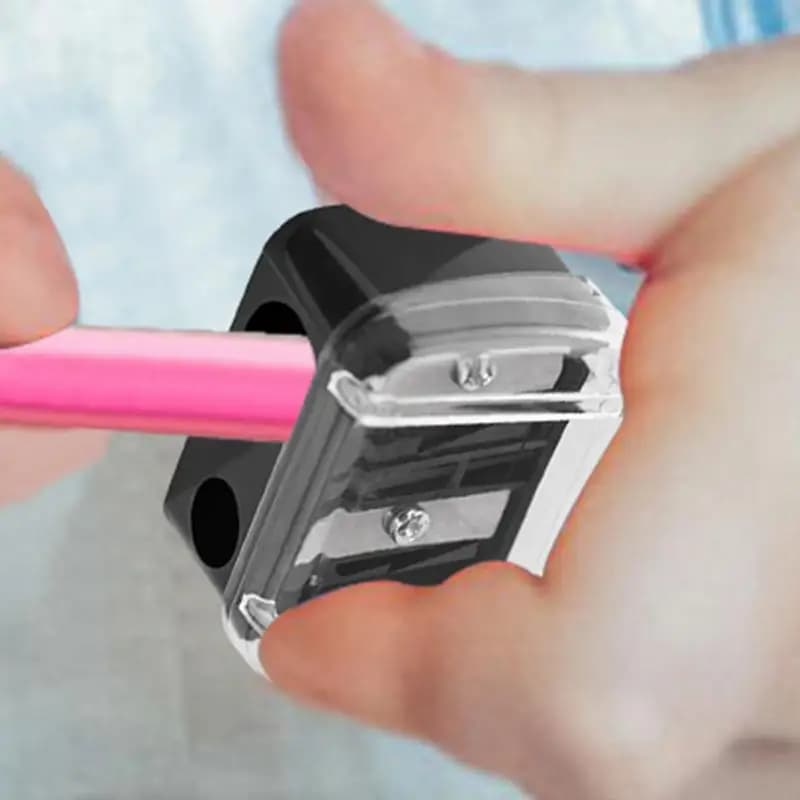 New Double Holes Precision Lipstick Cosmetic Pencil Sharpener For Eyebrow Lip Liner Eyeliner Pencil Girls Gift School Supplies