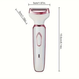 4 in 1 Lady Shaver Electric Hair Removal USB Rechargeable Painless Epilator Trimmer Wet & Dry Shaving Set for Face Eyebrow Nose Bikini Legs Underarm Body