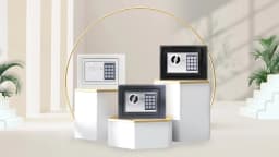 Safe Box High Security Steel Lock Safes and Boxes, Money Box, Safety Boxes Jewelry Cash Gun for Home,Office