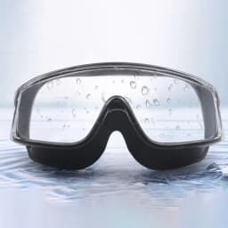 Swim Goggles With Earplugs Anti Fog Diving Goggles With Silicone Earplugs Water Sports Eyewear For Adults And Children