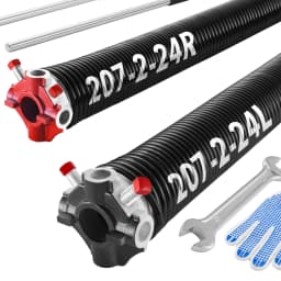 SucceBuy Garage Door Torsion Springs Pair Cycles Electrophoresis Black Coated for Replacement Garage Door Springs