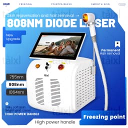 NEW Portable 808 Diode Laser Hair Removal Machine 3 Wavelengths Painless Beautiful Whole Body Skin Rejuvenation Hair Removal
