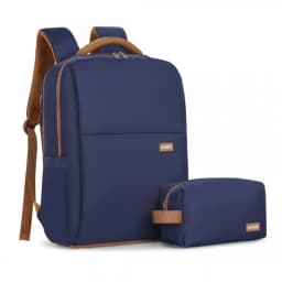 Kono Water-Resistant Laptop Backpack with USB Charging - Business Rucksack for Travel & Commute, Includes Matching Pouch