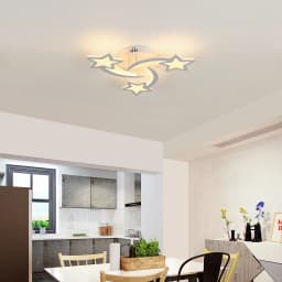Modern Star Shape LED Ceiling Light, Dimmable LED Ceiling Lamp with Remote Control, Ceiling Light for Bedroom
