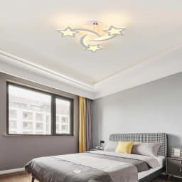 Modern Star Shape LED Ceiling Light, Dimmable LED Ceiling Lamp with Remote Control, Ceiling Light for Bedroom