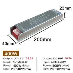 DC 12V 24V Switching Power Supply AC176-264V LED Light Driver Power Adapter 60W 100W 200W 300W 400W Mute Lighting Transformers
