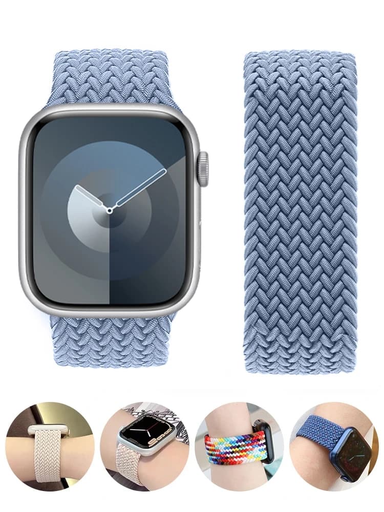 Braided Solo Loop For Apple watch Band 46mm 44mm 45mm 42mm 40mm 41mm Bracelet correa iwatch Series Ultra 2 11 10 9 SE 8 7 Strap