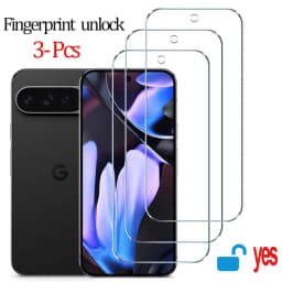 Fingerprint Unlock Glass for Pixel 9 Pro 10 8A 9A 10A 7A 8 Pro Screen Protector Pixel 9 Pro XL Tempered Glass for Google Pixel 9