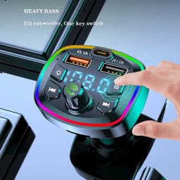 Car Bluetooth 5.0 FM Transmitter Wireless Adapter Mic Audio Receiver Auto MP3 Player 2.1A Dual USB Fast Charger Car Accessories