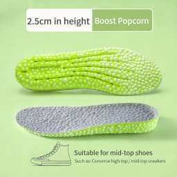 1 Pair EVA Material Invisible Height Increase Insoles For Shoes Breathable Shock Absorption Comfortable For Women Men